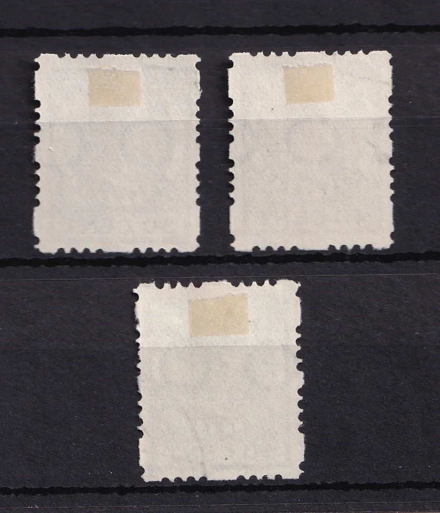 Pays-Bas 1924/1927 - Timbres roulette, sélection - Yvert n°147A, 149A et 150A