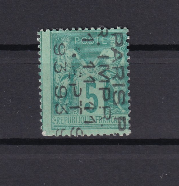 France - signé Calves, rare préoblitéré 5 lignes - Yvert préo n°15