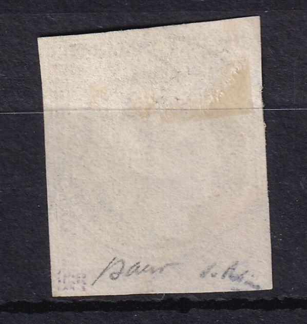 France 1849 - Cote 475€, signé Baudot, 1er choix bistre brun - Yvert n°1a