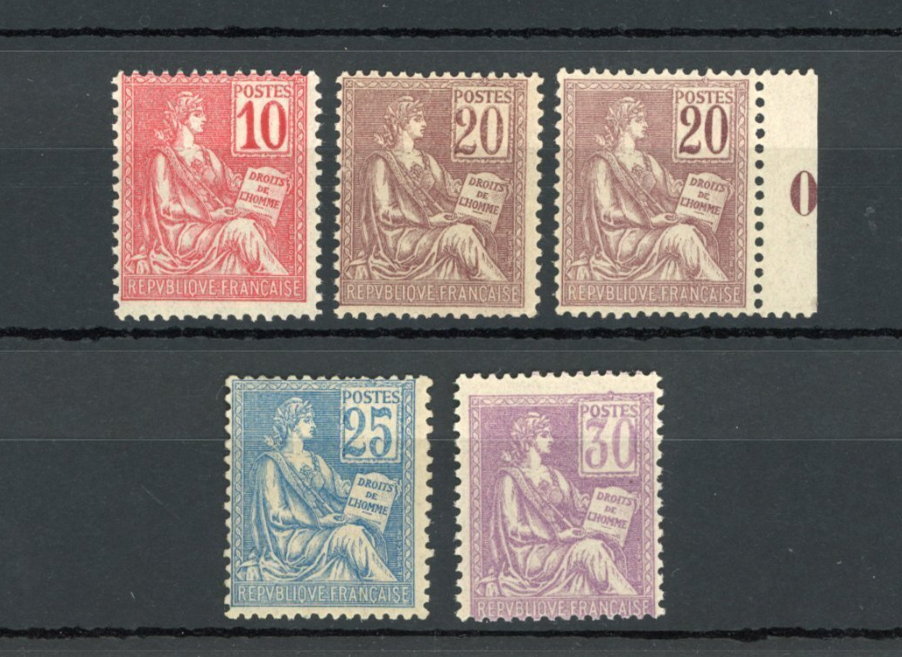 France 1900 - Cote 1000€, série complète sans charnière - Yvert n°112/115