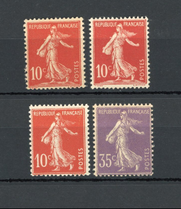 France 1906 - Cote 500€, sans charnière, série complète - Yvert n°134/136