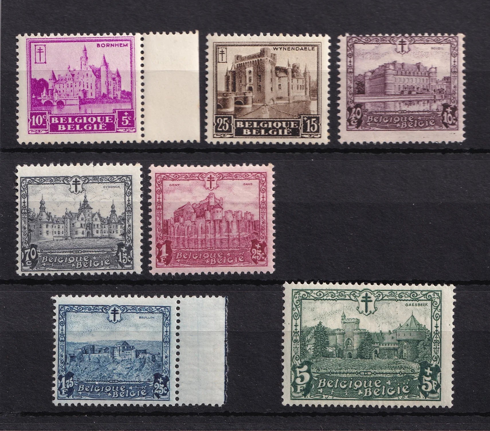 Belgique 1930 - sans charnière, série complète - Yvert n°308/314