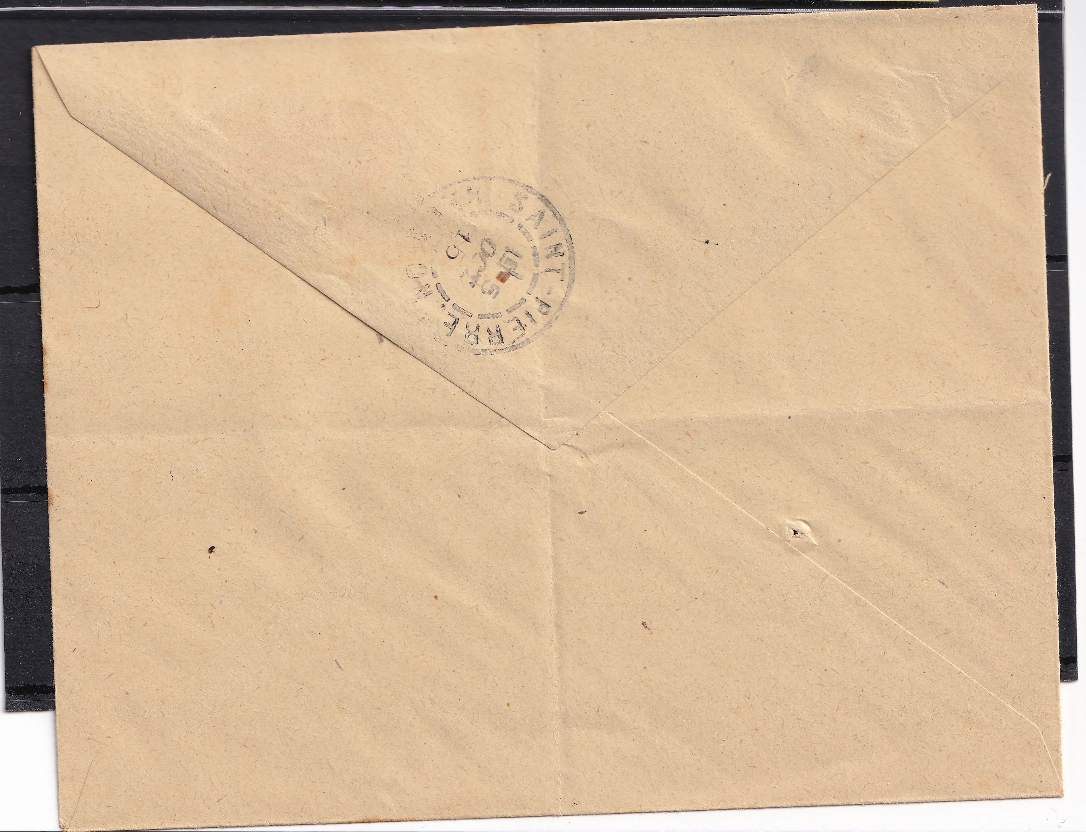 Réunion 1915 - Surcharge renversé sur lettre - Yvert n°81c