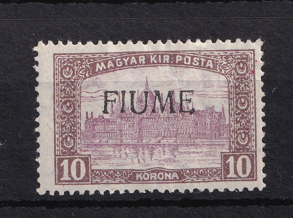 Fiume 1919 - Signé Blanc, cote 350€, 10k Brun Lilas et lilas - Yvert n°21