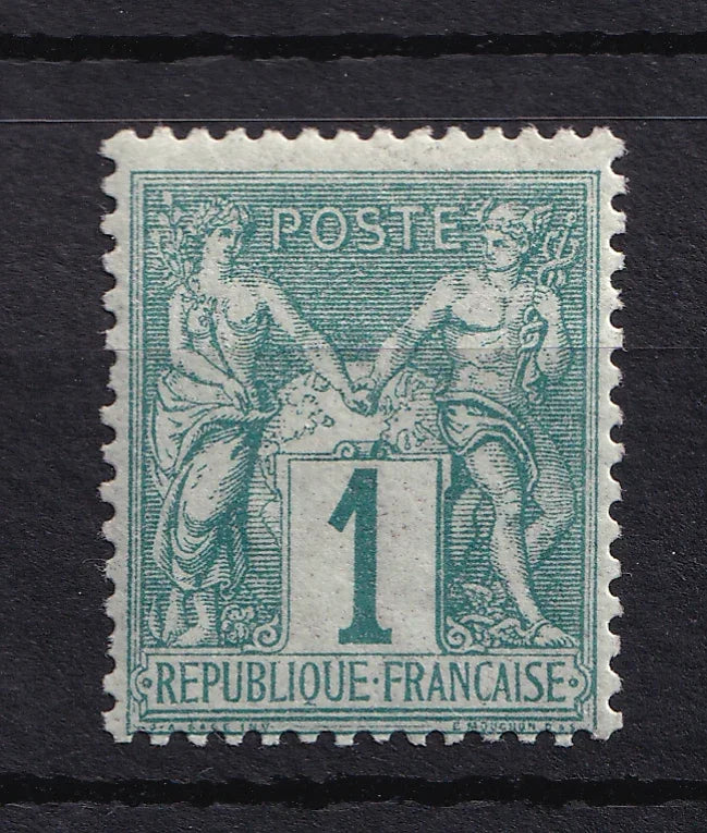France 1876 - Sans charnière, Sage 1c vert Type I - Yvert n°61