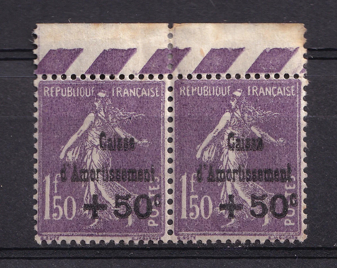 France 1930 -Variété c au dessus du t tenant à normal - Yvert n°268/269
