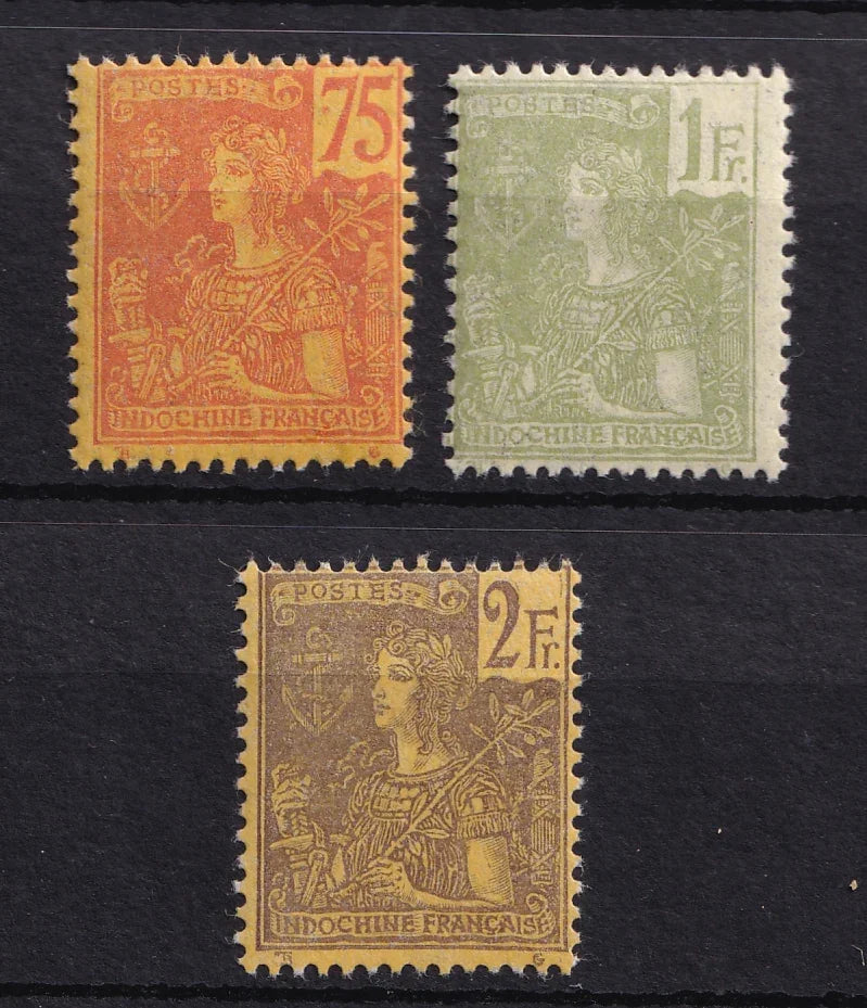 Indochine 1904/1906 - Superbe série - Yvert n°36/38