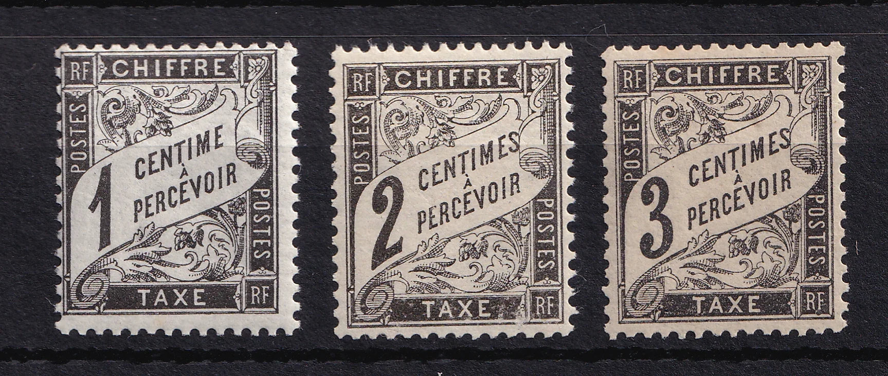 France 1882 - Sans charnière, taxe serie - Taxe série - Yvert taxe n°10/12
