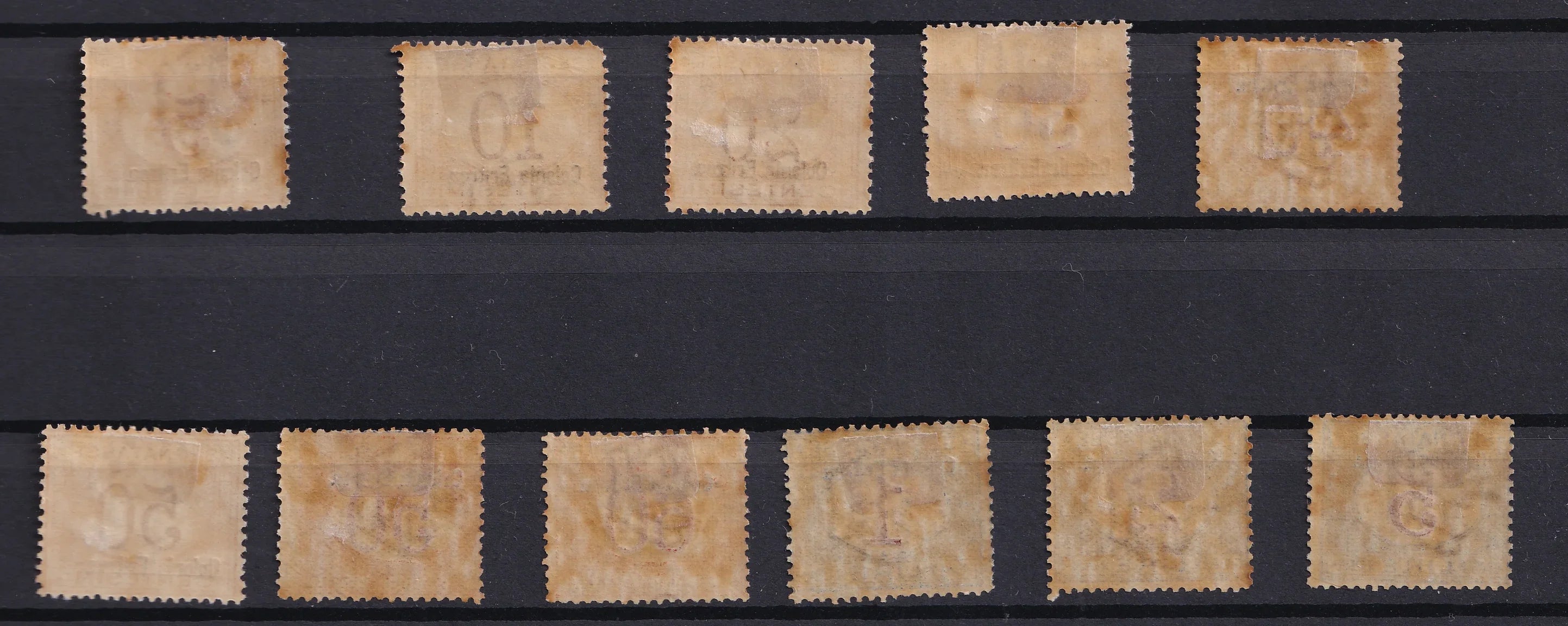 Erythrée 1903 - Série Taxes Type I et II - Yvert n°1 à 11