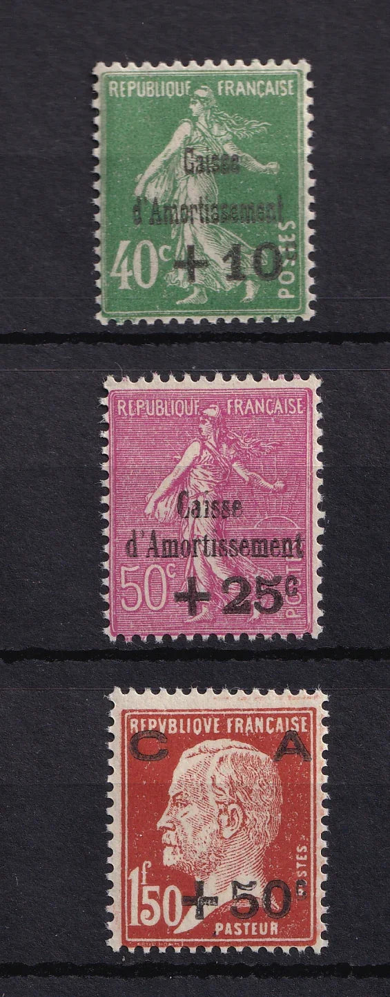 France 1929 - sans charnière, 1er choix - Yvert n°253/255