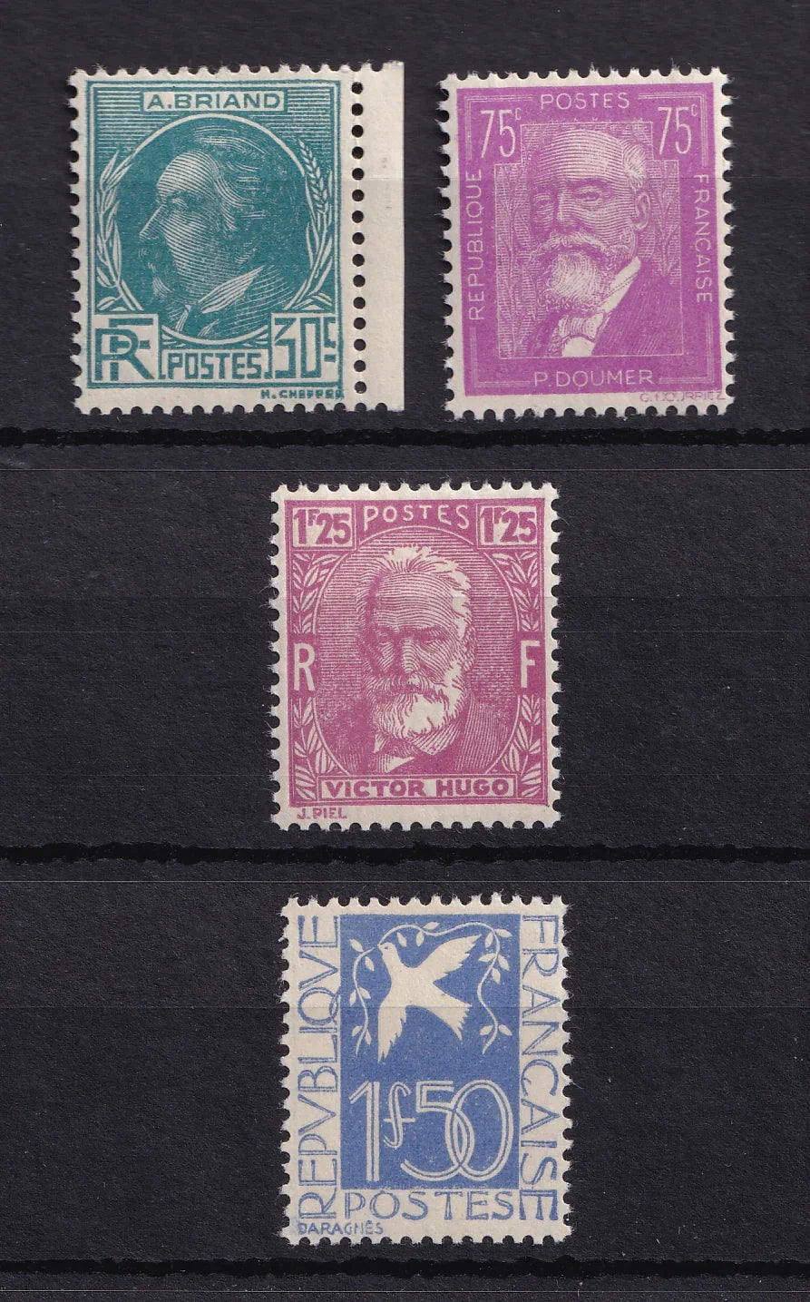 France 1933/1934 - sans charnière, série complète - Yvert n°291/294