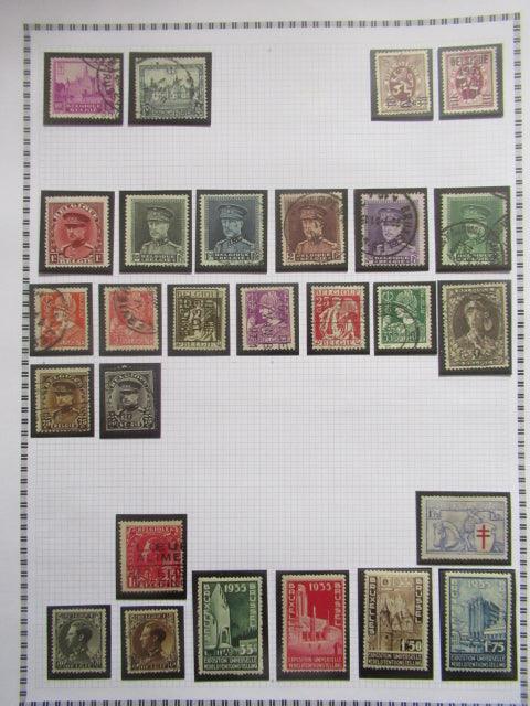 Belgique - Collection avancée de timbres