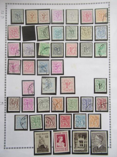 Belgique - Collection avancée de timbres