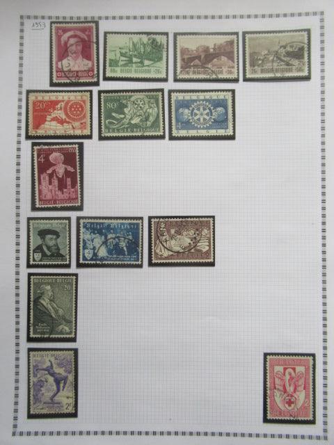 Belgique - Collection avancée de timbres