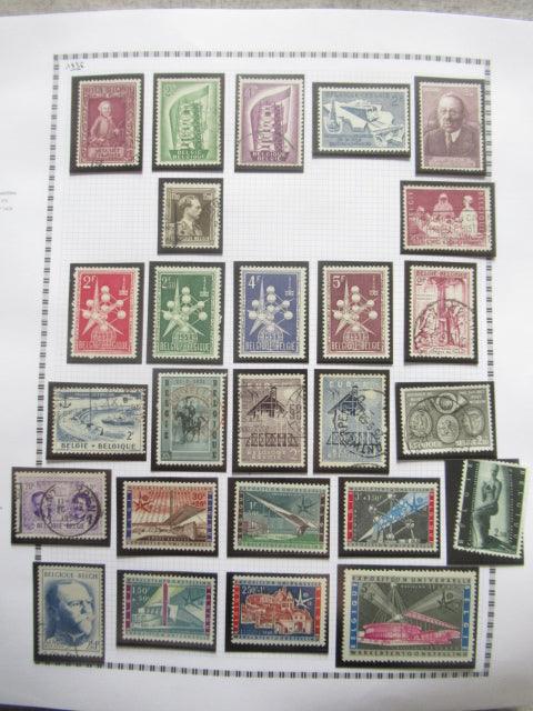 Belgique - Collection avancée de timbres