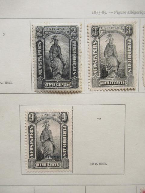 Etats unis d'Amérique- Timbres pour journaux, collection de Fac Simicé
