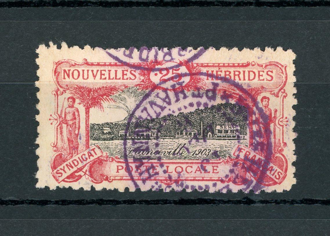 Nouvelles-Hébrides 1903 - Poste locale 25cts carmin et noir - Yvert n°5 - Timbres-Et-Passion