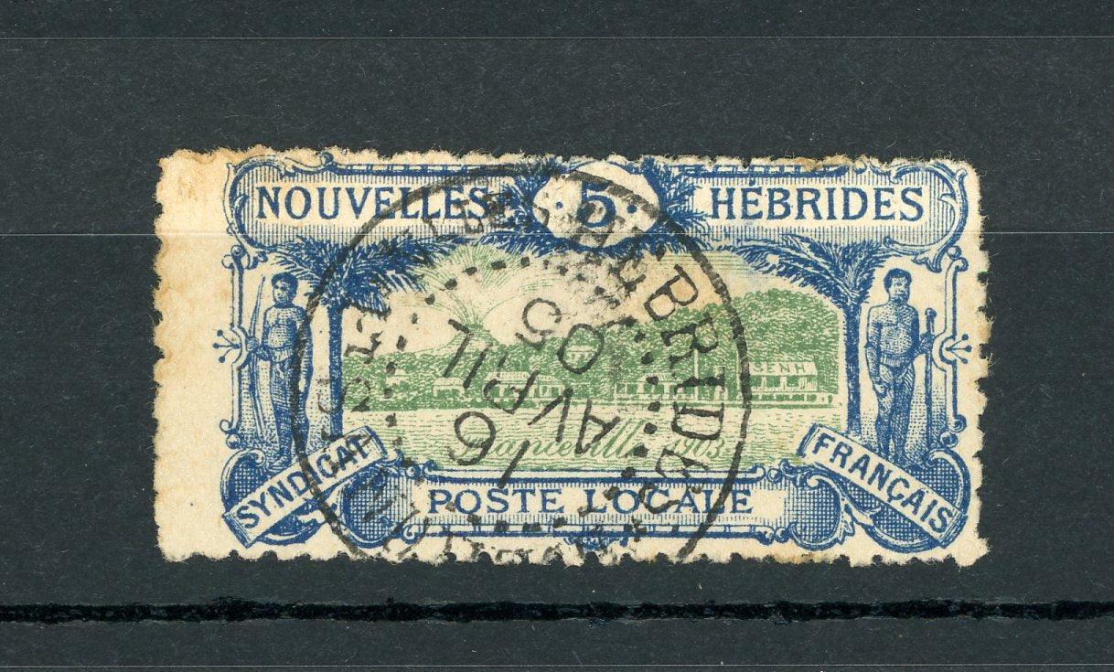 Nouvelles-Hébrides 1903 - Poste locale, 5cts bleu et vert - Yvert n°3 - Timbres-Et-Passion