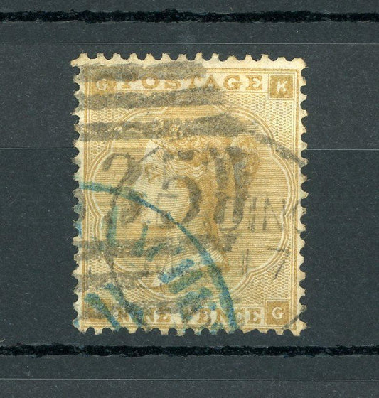Grande-Bretagne 1862 - Petites lettres aux 4 coins, 9d jaune-bistre - Yvert n°23 - Timbres-Et-Passion