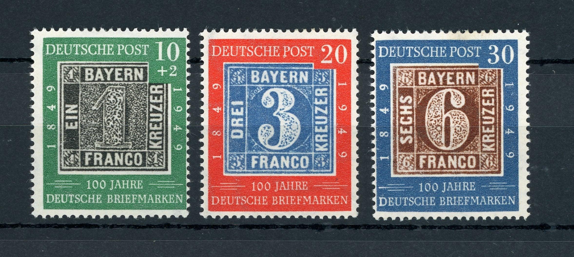 Allemagne Bizone, zone Anglo-Américaine 1949 - Série complète - Yvert n°76/78 - Timbres-Et-Passion