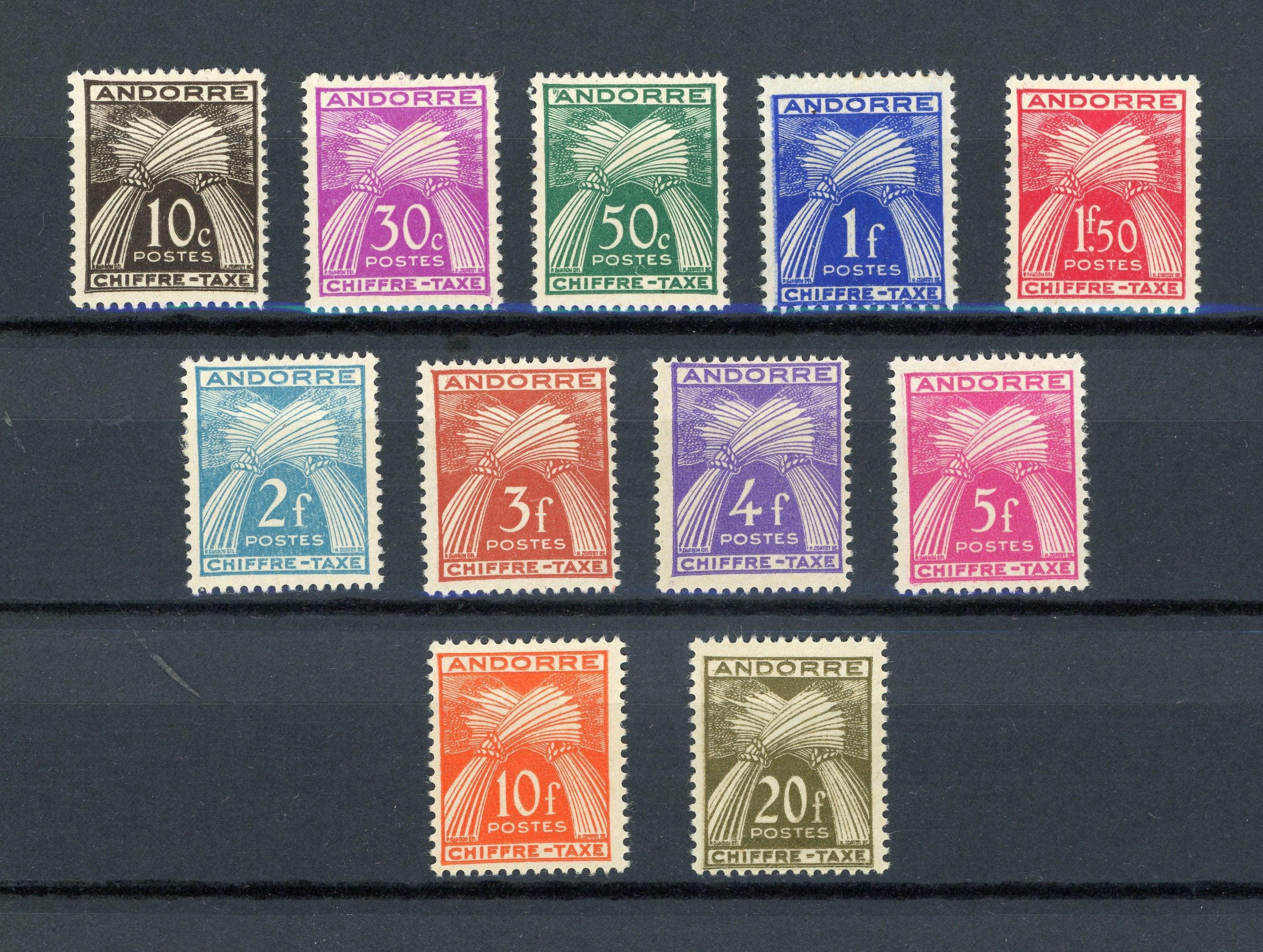 Andorre 1931-1960 - Taxe, collection complète - Timbres-Et-Passion
