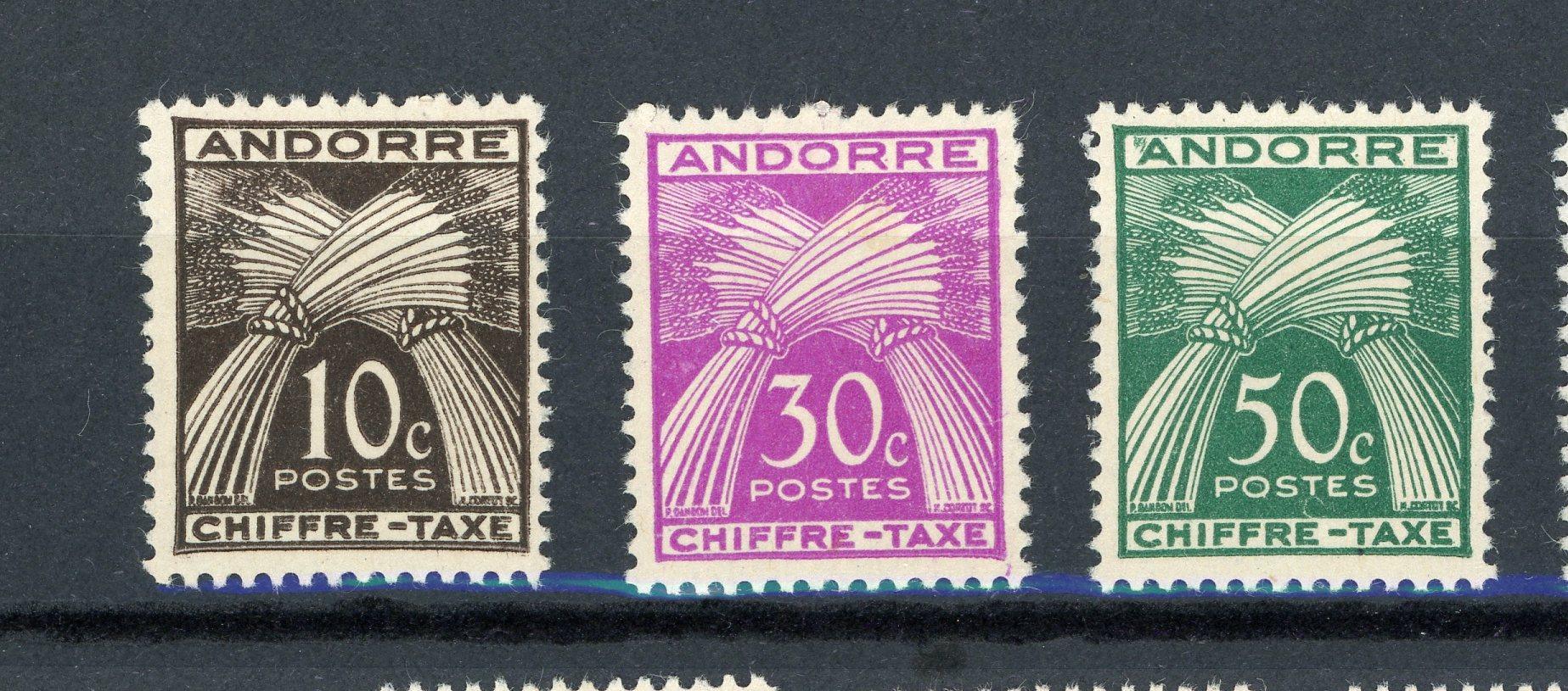 Andorre 1931-1960 - Taxe, collection complète - Timbres-Et-Passion