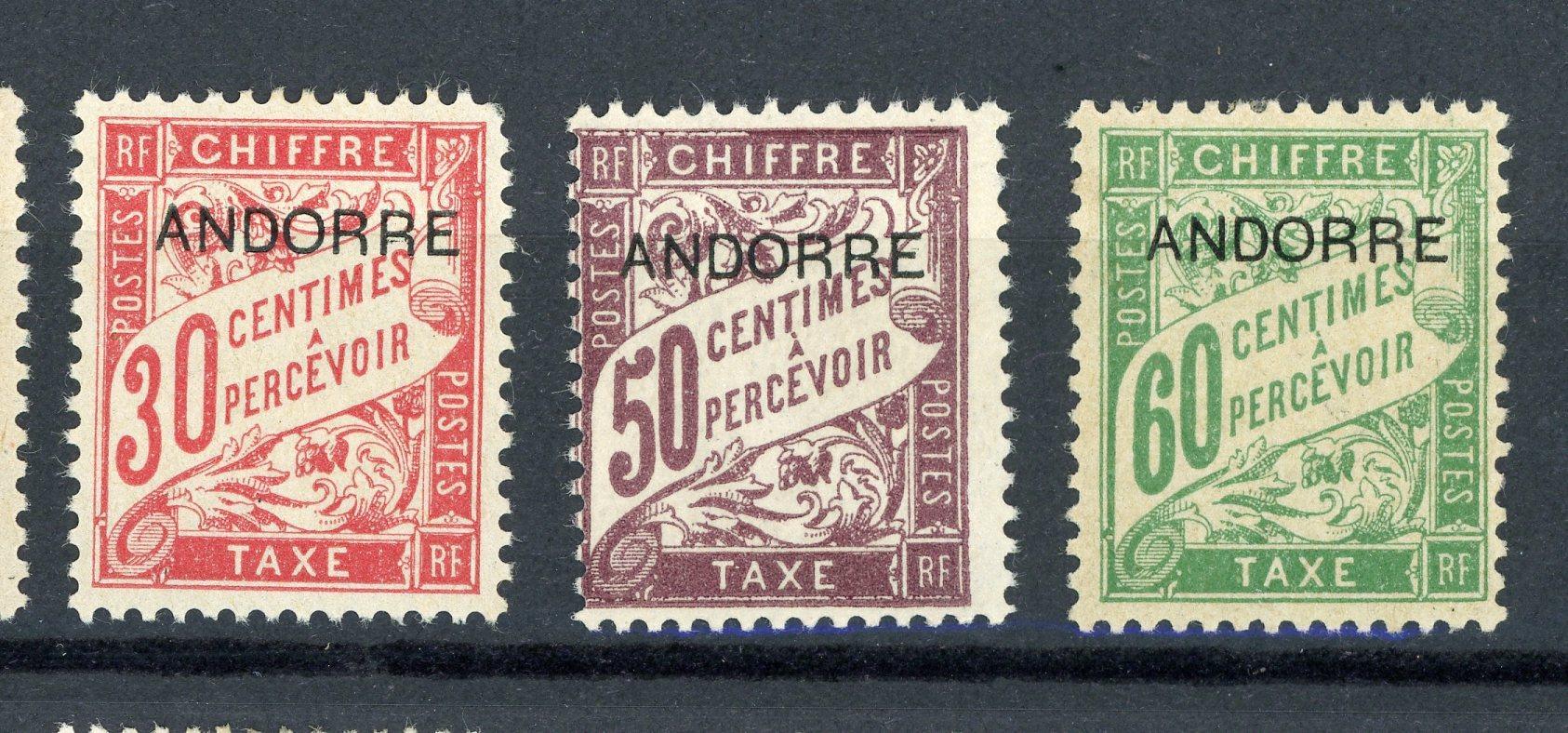 Andorre 1931-1960 - Taxe, collection complète - Timbres-Et-Passion