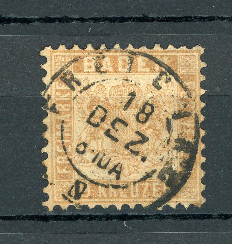 Bade 1862 - Superbe nuance 9k brun pâle - Yvert n°15a - Timbres-Et-Passion