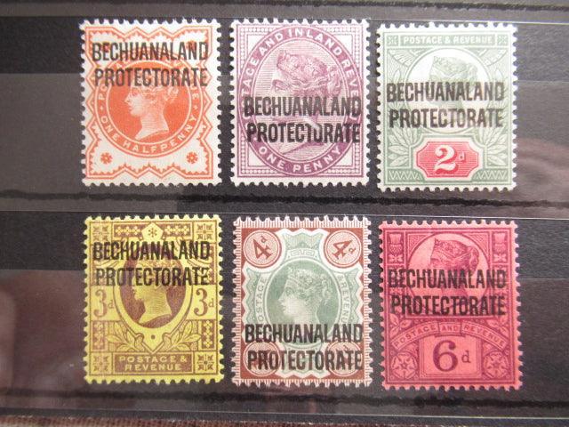 Bechuanaland 1898/1902 - Timbres de Grande-Bretagne surchargés - Yvert n°15 à 21 - Timbres-Et-Passion