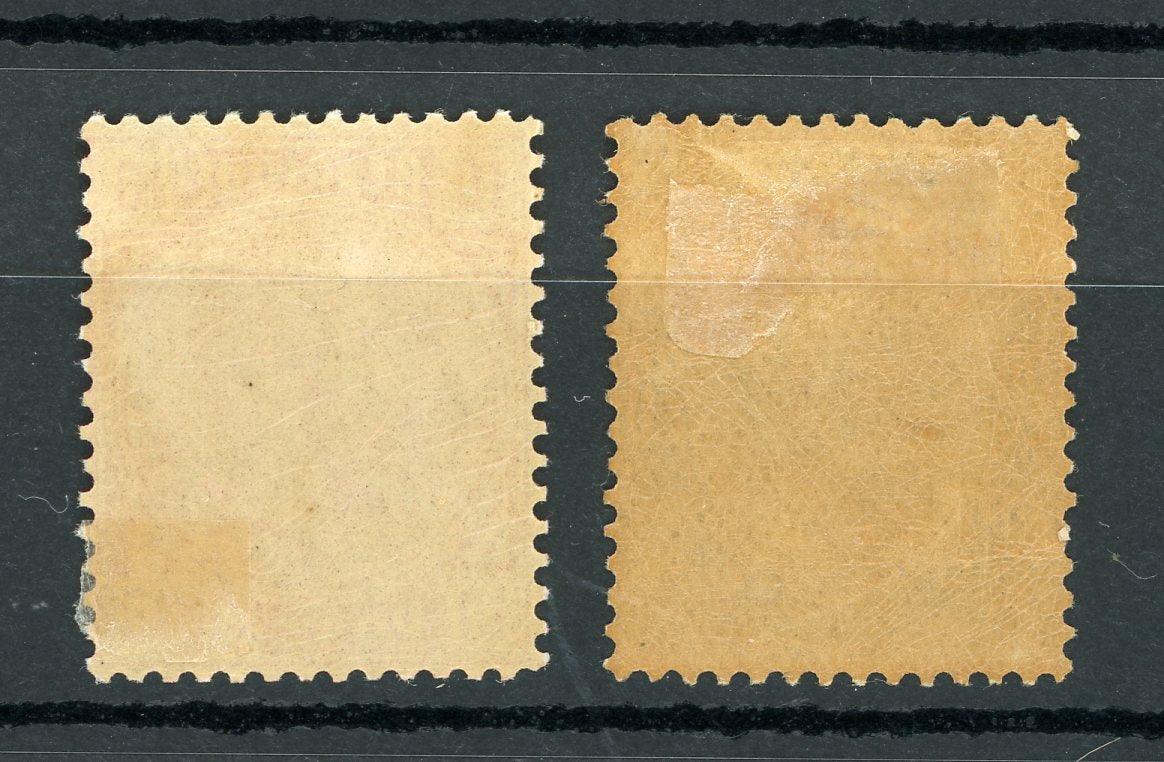 Belgique 1883 - Léopold II, 10cts rose et 20cts gris-bleu - Yvert n°38/39 - Timbres-Et-Passion