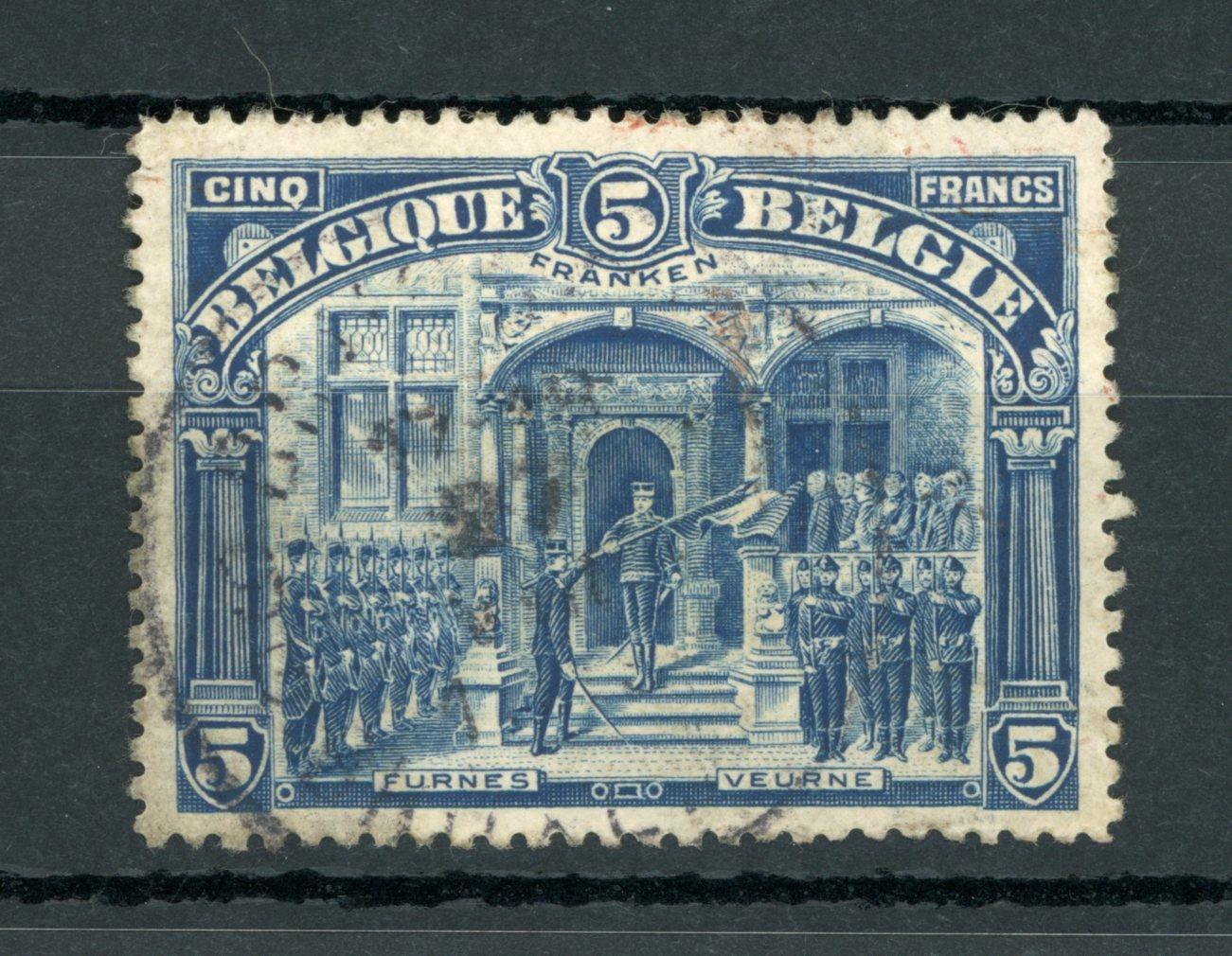 Belgique 1915 - 5Frs bleu Franken - Yvert n°147 - Timbres-Et-Passion