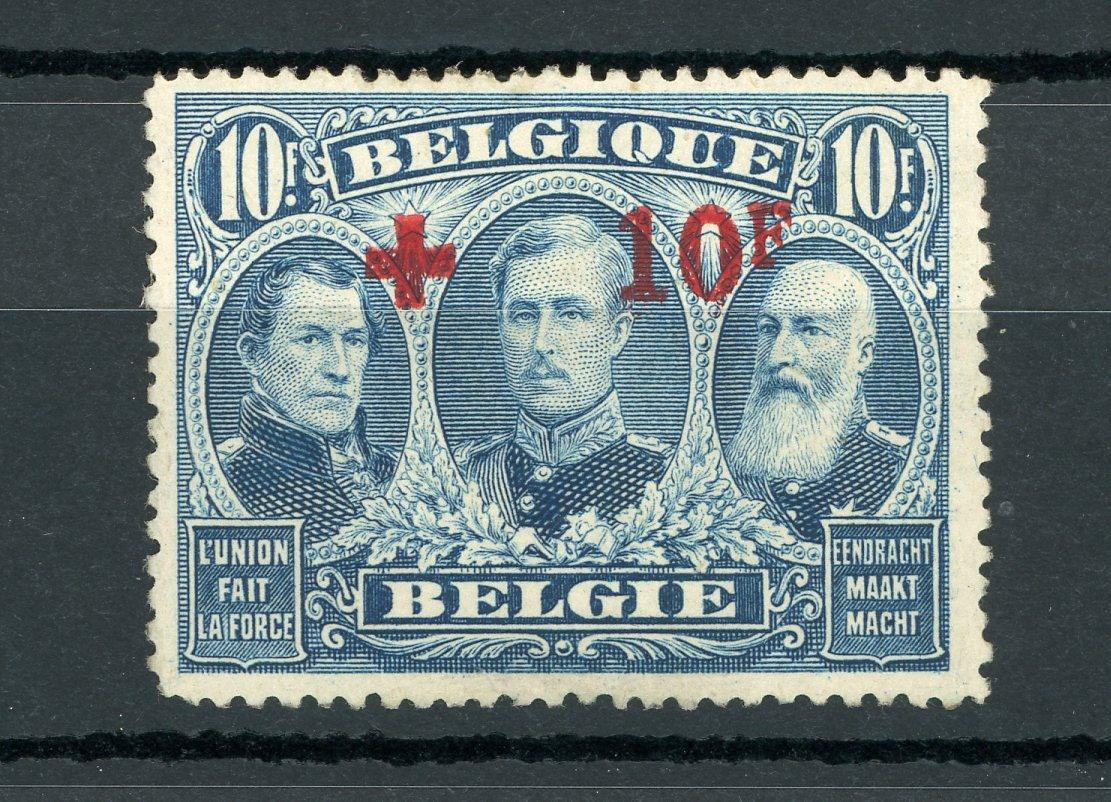 Belgique 1918 - Superbe 10Frs sur 10Frs bleu - Yvert n°163 - Timbres-Et-Passion