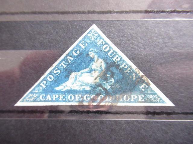 Cap De Bonne Espérance 1853 - Papier azuré, 4p bleu - Yvert n°2 - Timbres-Et-Passion