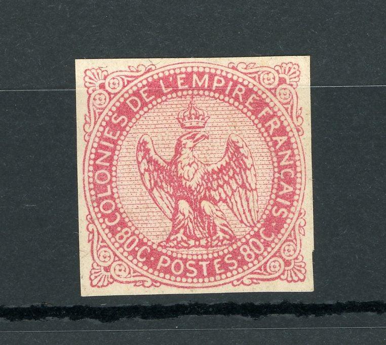 Colonie 1859/1865 - Superbe aigle impérial 80cts rose neuf - Yvert n°6 - Timbres-Et-Passion