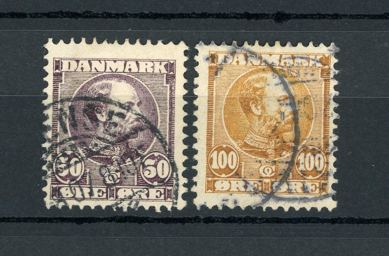 Danemark 1904 - Charles IX, 50 et 100 ore - Yvert n°46/47 - Timbres-Et-Passion