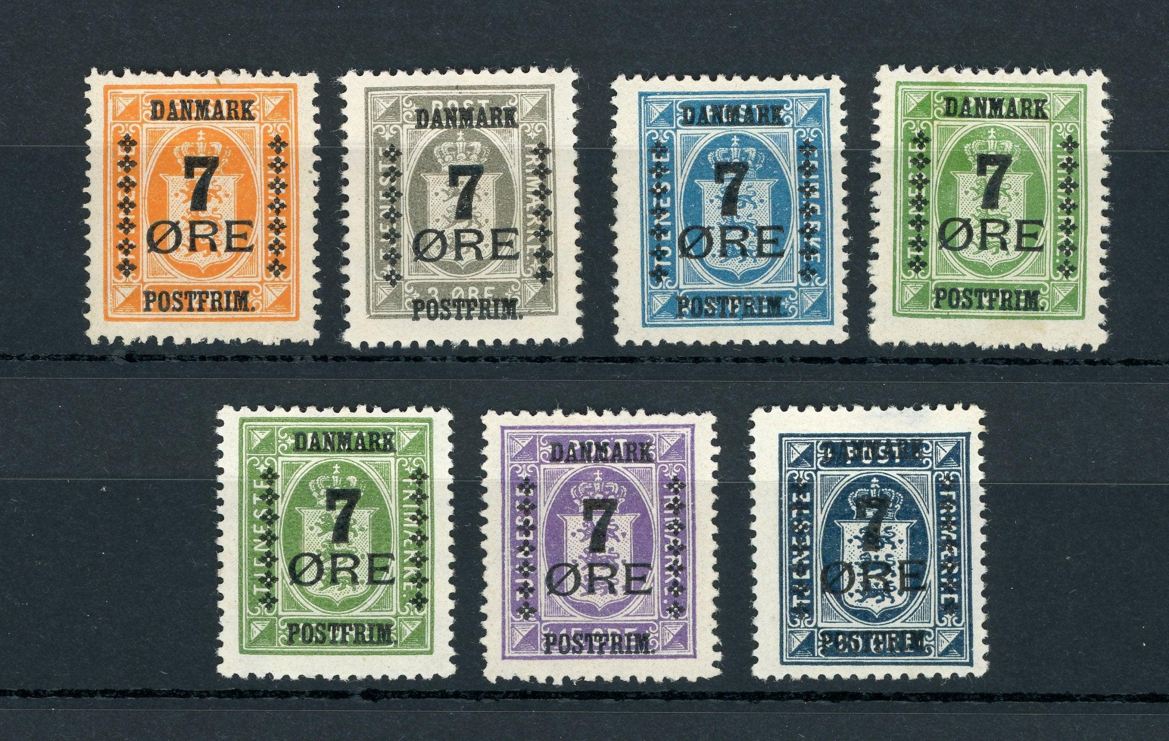 Danemark 1926 - Série complète - Yvert n°174/180 - Timbres-Et-Passion