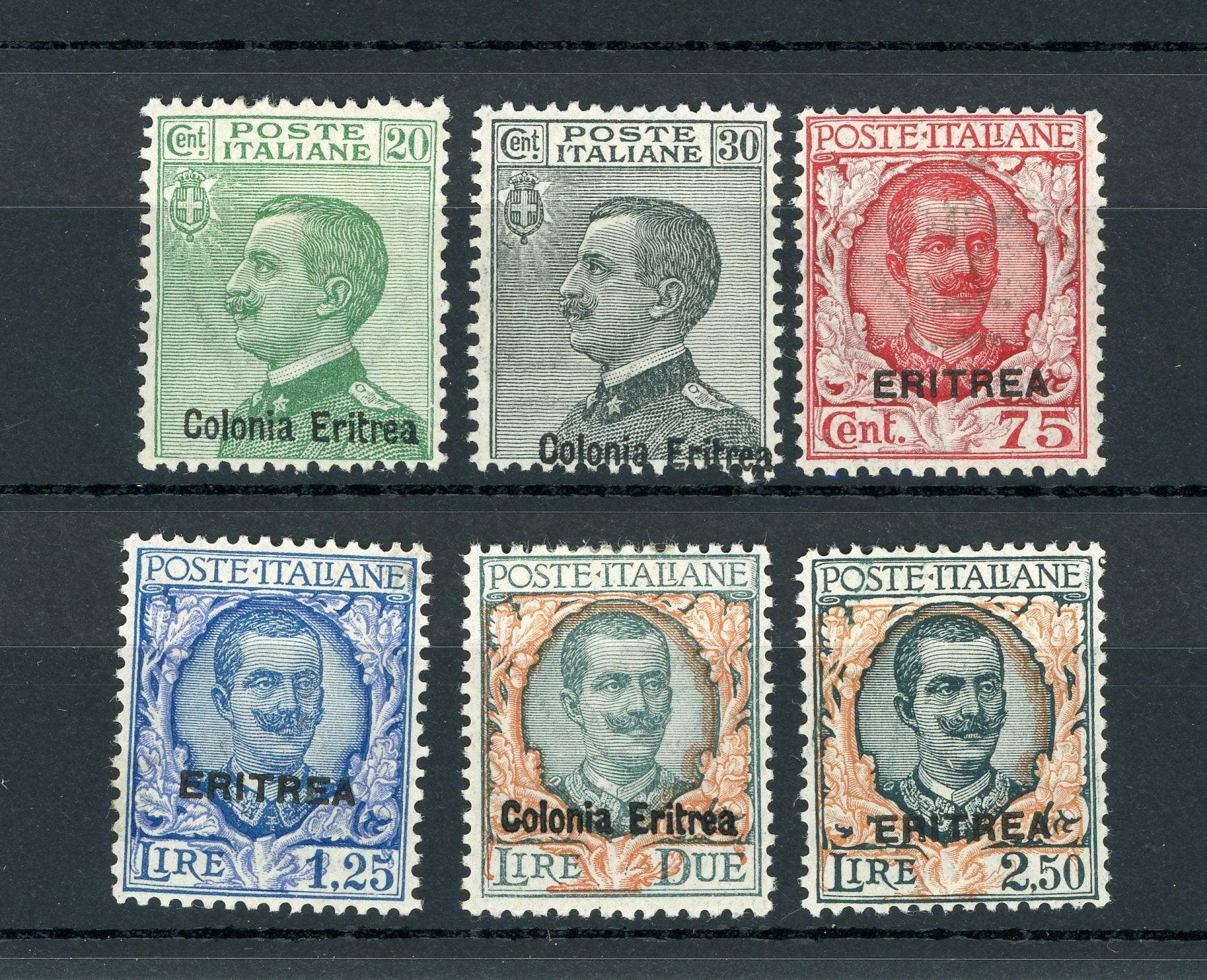 Erythrée 1925/1926 - Série complète de timbres - Yvert n°93/98 - Timbres-Et-Passion