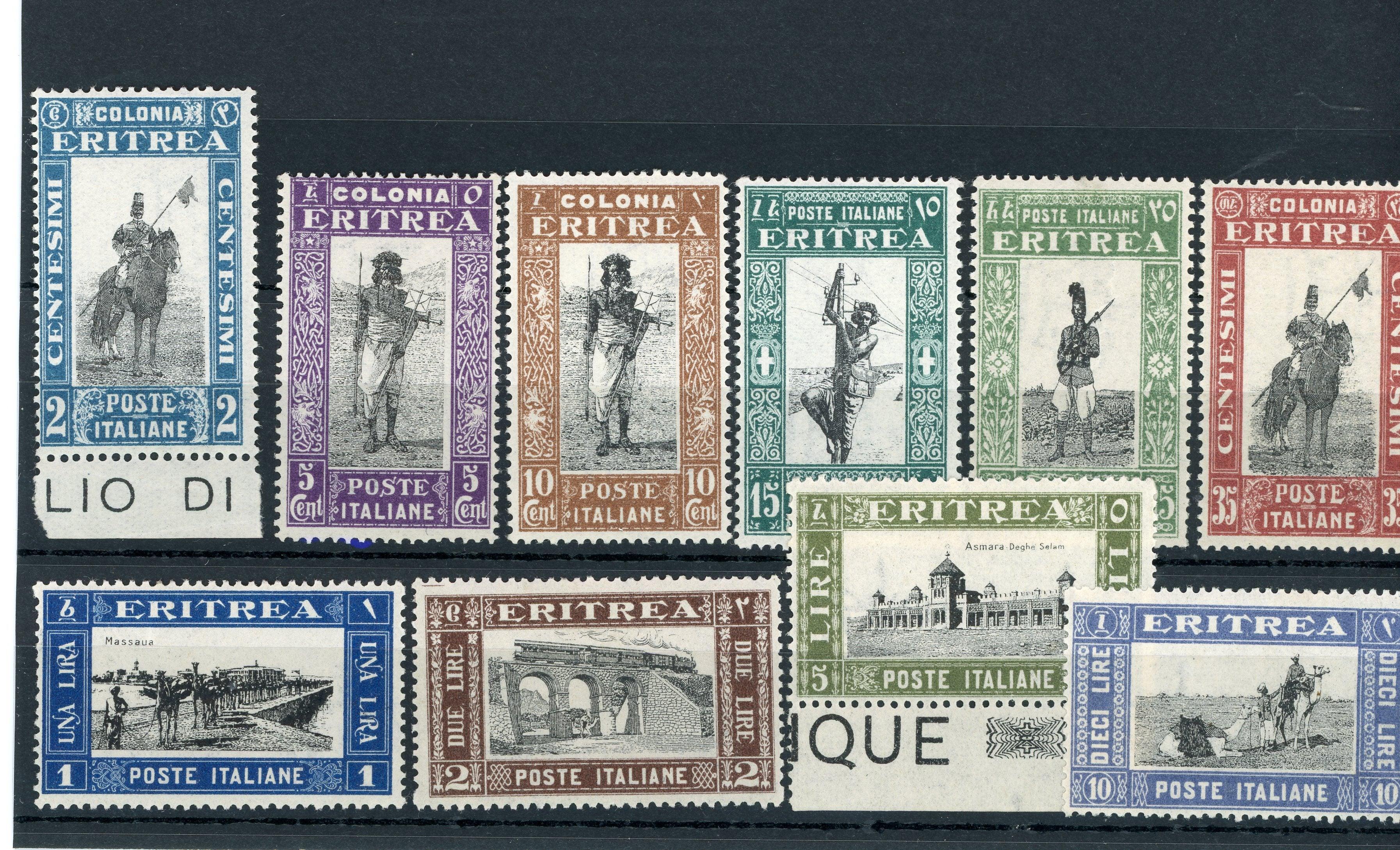 Erythrée 1930 - Série complète - Yvert n°144/153 - Timbres-Et-Passion