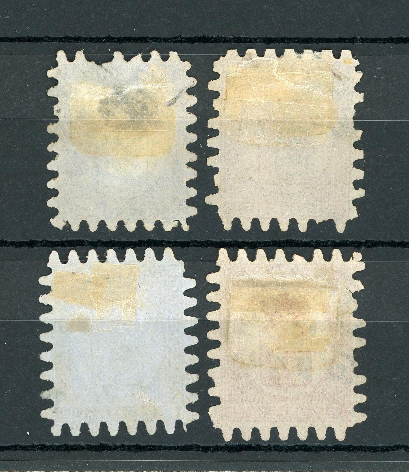 Finlande 1860/1870 - Sélection de timbres - Yvert n°3A, 5, 8 et 9 - Timbres-Et-Passion