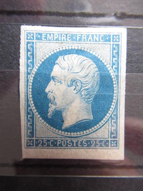 France 1862 - Réimpression de 1862, Napoléon 25cts bleu - Yvert n°15c - Timbres-Et-Passion