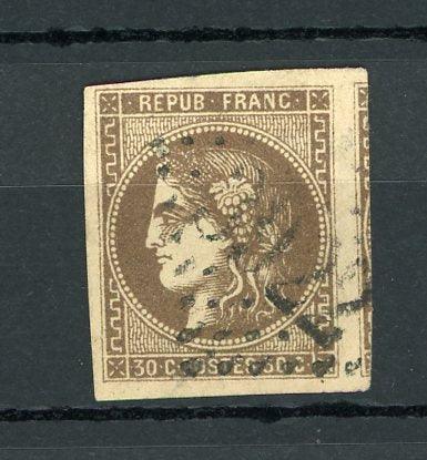 France 1870 - Pièce de choix, superbe Bordeaux 30cts brun - Yvert n°47 - Timbres-Et-Passion