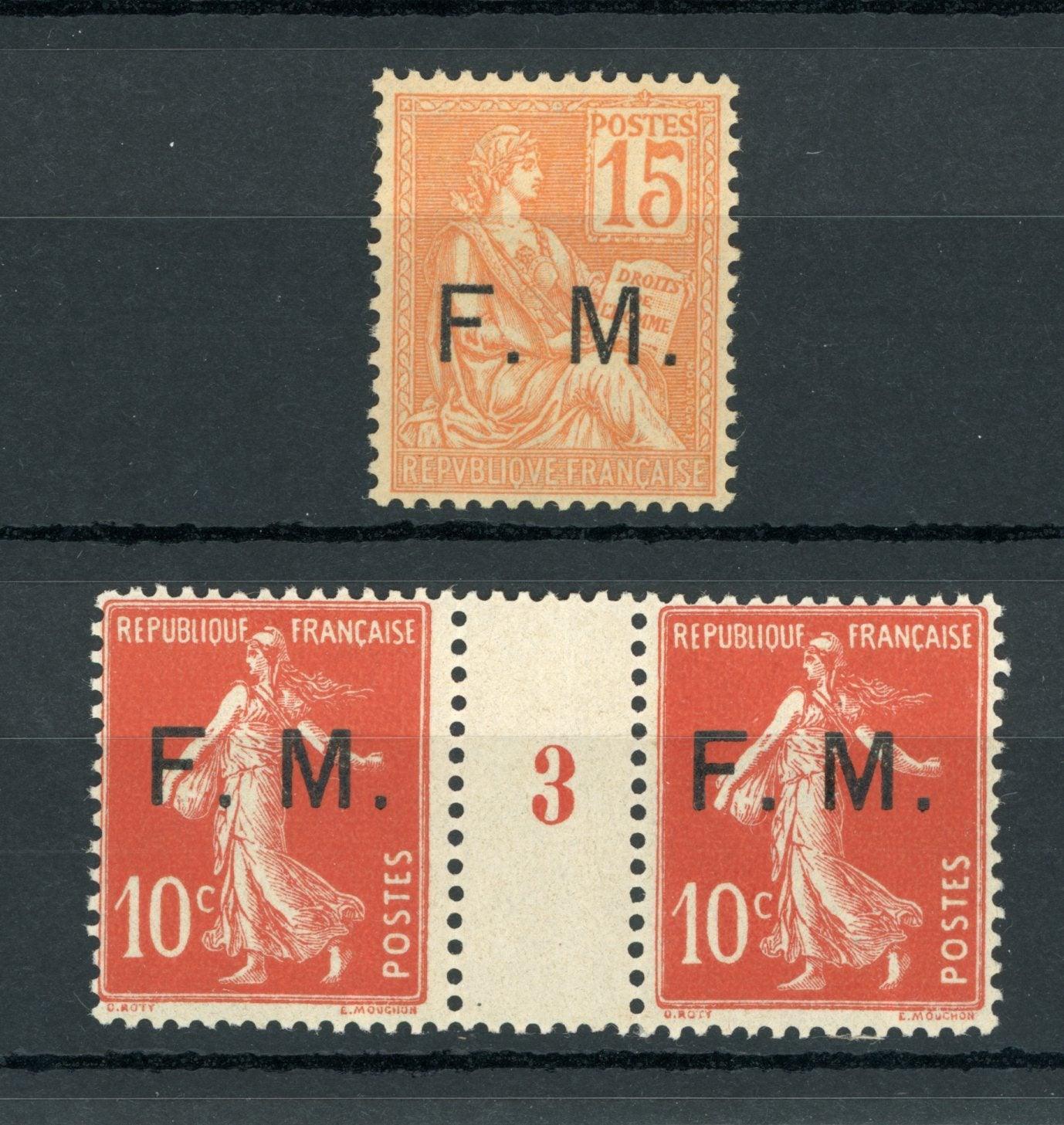 France 1901/1907 - Franchise Militaire dont Millésime - Yvert n°1 et 5 - Timbres-Et-Passion