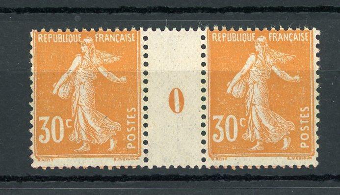 France 1910 - Qualité Luxe, superbe Millésime 0 sur Semeuse 30cts orange - Yvert n°141 - Timbres-Et-Passion