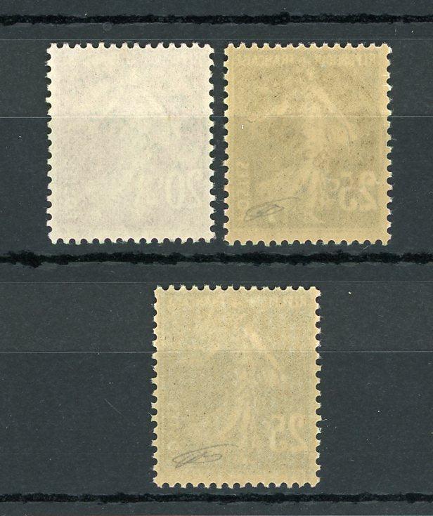 France 1922/1927 - Neufs sans charnière, préoblitérés - Yvert Préo n°55, 56 et 56a - Timbres-Et-Passion