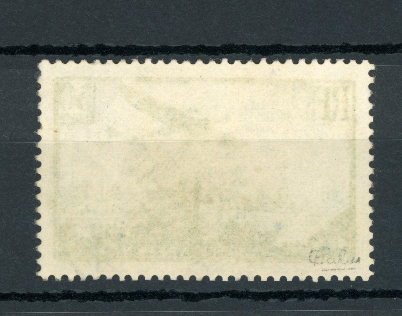 France 1936 - Signé Calves, Poste aérienne 50Frs vert jaune - Yvert PA n°14 - Timbres-Et-Passion