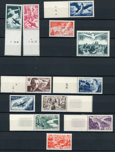 France 1946/1949 - Qualité Luxe, poste aérienne série complète - Yvert PA n°16/27 - Timbres-Et-Passion