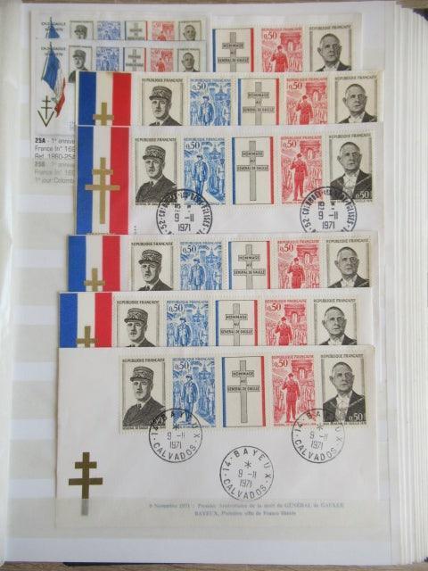 France - Importante Thématique sur le General De Gaulle - Timbres-Et-Passion