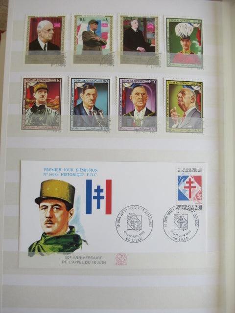 France - Importante Thématique sur le General De Gaulle - Timbres-Et-Passion