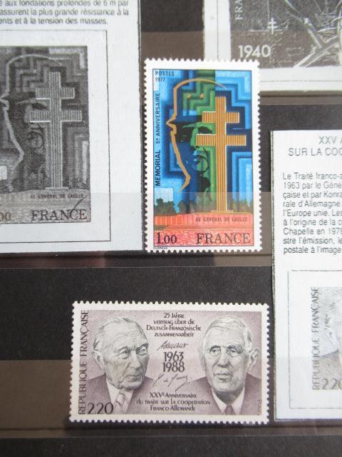 France - Importante Thématique sur le General De Gaulle - Timbres-Et-Passion