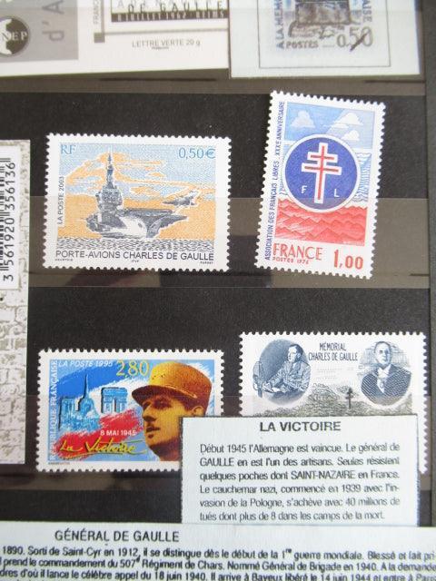 France - Importante Thématique sur le General De Gaulle - Timbres-Et-Passion
